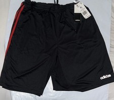 Adidas Climalite D2M 3S Shorts Mens XL Black 3 Stripes 9 Inseam High Rise New