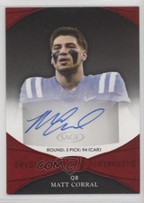 2022 Sage Aspire Red Matt Corral #ASP-MC Auto 2b2