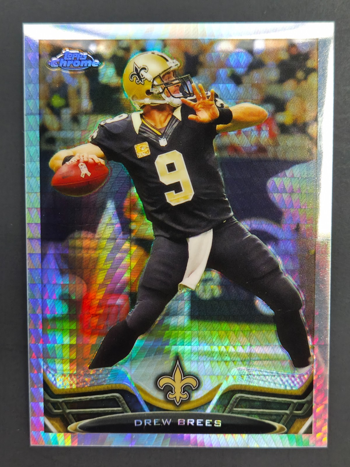 2013 Topps Chrome Drew Brees Prism Refractor /260 New Orleans Saints #25