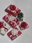 Vintage Artisan Wrapped Christmas Presents Gifts Packages Dollhouse Miniature  — photo 1