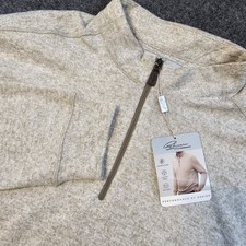 Greg Norman 1/4 Zip Sweater Mens XL Gray Heather Performance Pullover NWT