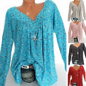 Tunic-Loose-Ladies-Long-Baggy-Boho-Sleeve-T-Shirt-Womens-Tops-Plus-Size-Blouse