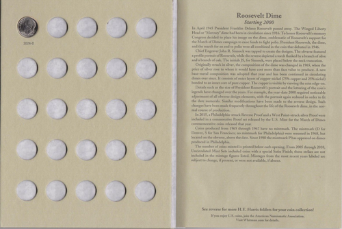 Complete 1965-2024 Roosevelt Dime Set in Two Brand New* Albums - Picture 8 of 8