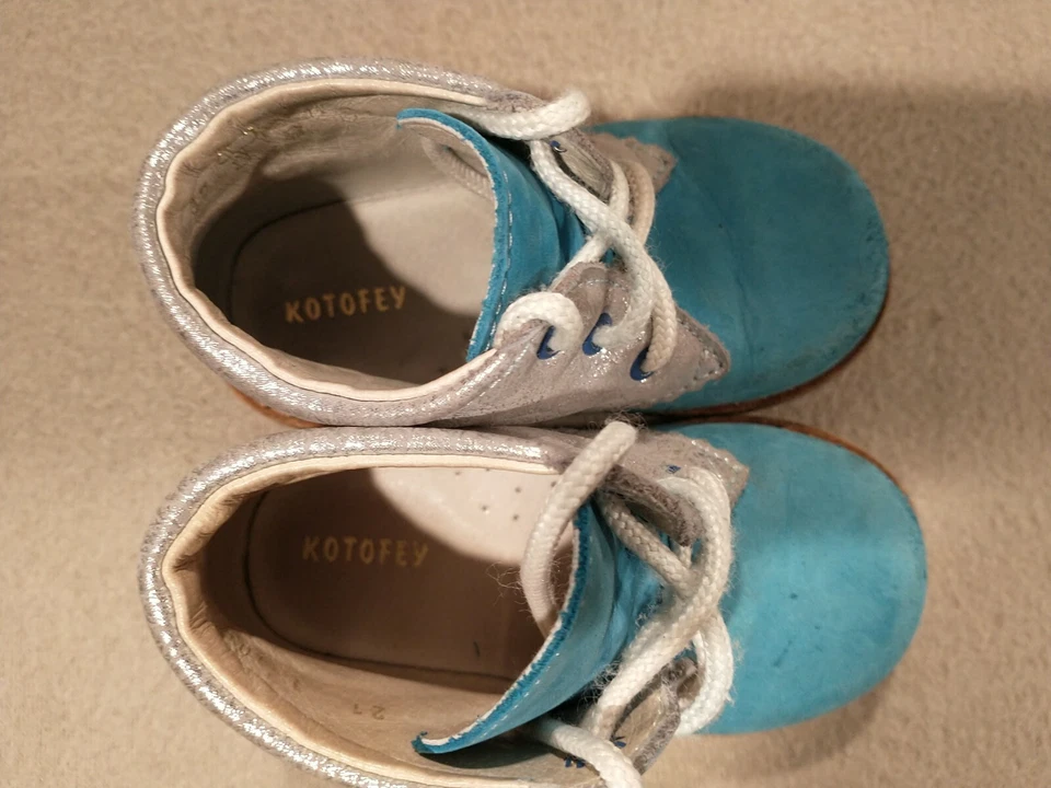 Kotofey Niñas Niños Pequeños Azul Plata Botas Zapatos Talla 21 EE. UU. 5,5 Foto 4 de 4
