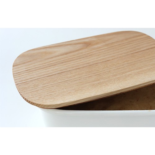 Nakagawa Masashichi Easy-to-Stir Enamel Pickle Container Wooden Lid Japan New - Picture 12 of 17