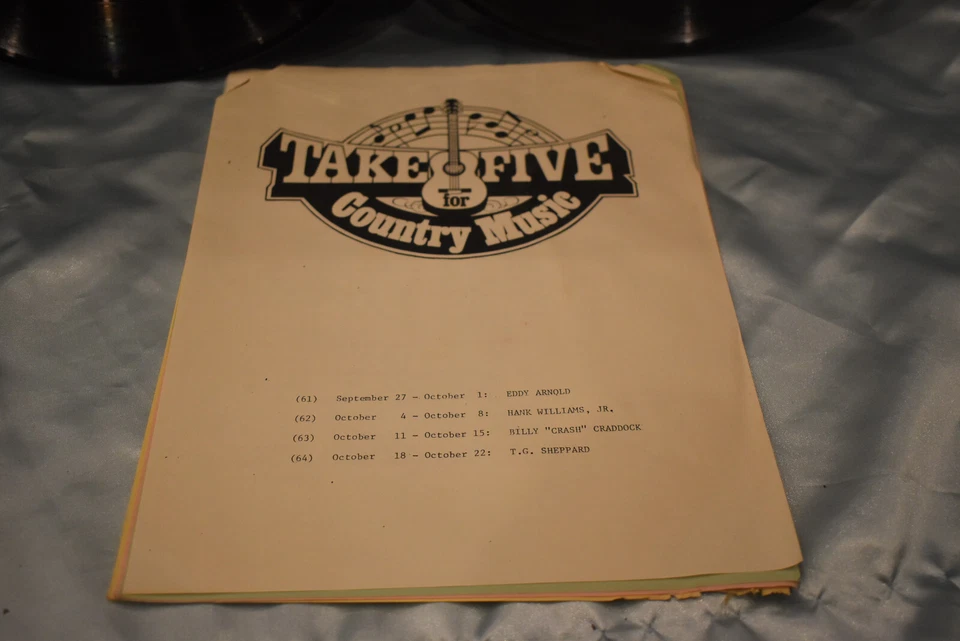 RALPH EMERY INTERVIEWS / "TAKE FIVE" RADIO SHOW Hank Williams Jr/Eddie Arnold - Image 2 of 4