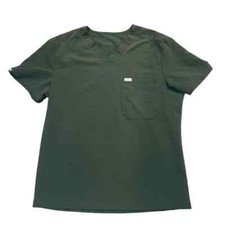 FIGS Olive Green Technical Scrub Top Size Large