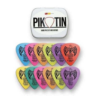 PikTin by WM Guitars 12x Ernie Ball Everlast Plektren (mehrere Größen)