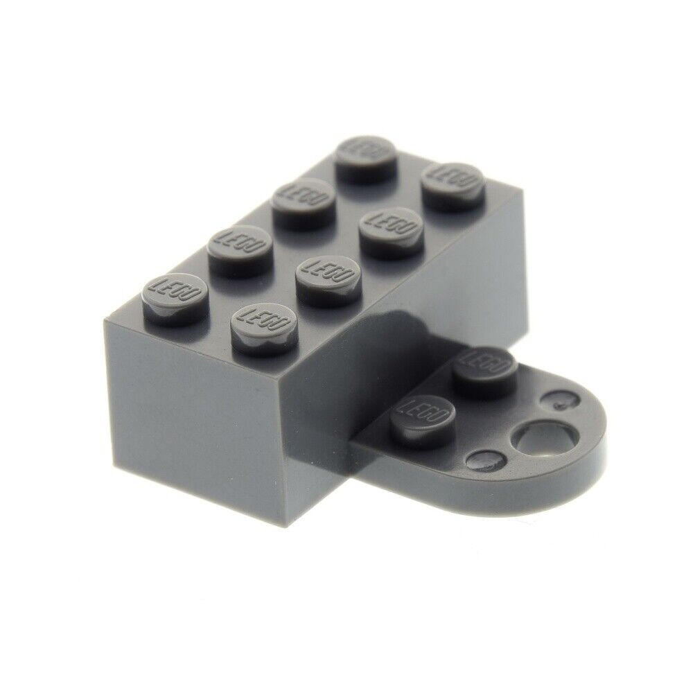 1x Lego Figurine Stand Magnet 2x4 Neu-Dunkel Grey for Mini Figurines 74188c01