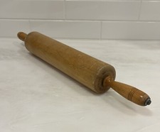 Vintage Thorpe Rolling Pin 25” Cheshire,CT Maple Wood w 3”x15” Barrel Xtra Large