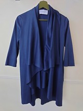Harris Wharf London Draped Shawl Collar Cardigan /jacket Blue Size 42 Uk 10