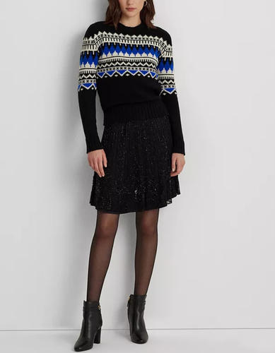 LAUREN RALPH LAUREN Beaded Mesh A-Line Skirt 17D 303 - Picture 4 of 8