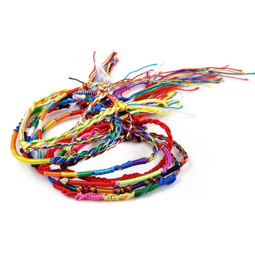 10-50x Colorful FRIENDSHIP BRACELETS Woven Braided Hippie Boho Bracelet Anklet - Picture 18 of 18