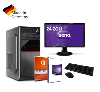 KOMPLETT PC Office & Büro AMD COMPUTER Rechner Windows 10 SSD HDD DDR4 048