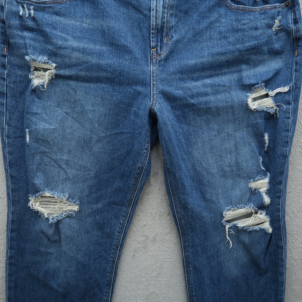 Old Navy Jeans Womens 16 Blue MidRise Boyfriend Pants 40x27Measured