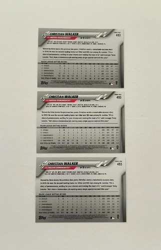 Lotto Diamondbacks Christian Walker 2021 Topps Rainbow Foil /790 386 - Foto 7 di 12
