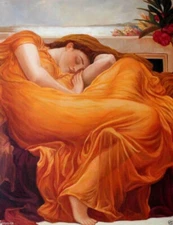 LMOP1223L  hand-painted sleeping girl portrait oil painting bird art on canvas