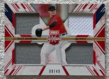 2019 Elite Extra Edition MATT MANNING #TS-MM Triple Silhouettes Red 09/49 Tigers