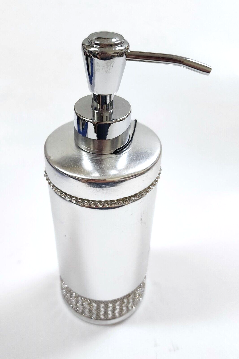 アルソア LOTION & QUEEN SILVER【OPEN SALE】 NEW RACHEL ZOE PORCELAIN METALLIC SILVER CRYSTAL STRIPES SOAP