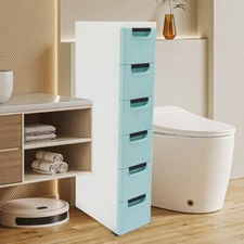 6 Drawers Storage Cabinet, Narrow Space Storage Cabinet Rack for Home Office