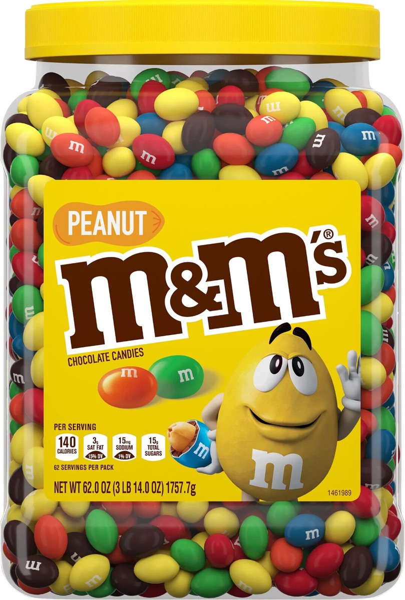 M&M's Pantry Size Peanut Chocolate Candy Jar 62oz | eBay
