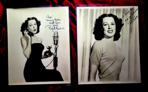 Vintage REBEL RANDELL Korean War DJ & Actress  Autographed Photos Three Stooges