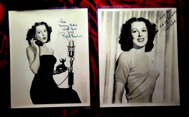 Vintage REBEL RANDELL Korean War DJ & Actress  Autographed Photos Three Stooges