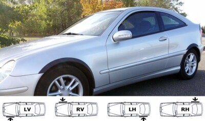 Mercedes Cl Coupe W203 Radlauf Zierleisten Schwarz 6 Stuck Tuning Satz 00 08 Ebay