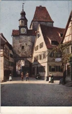 Old postcard postcard Rothenburg- Roderbogen and Markusturm GERMANY (1074663)
