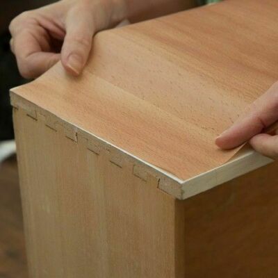 1m x 90cm KLEBERÜCKSEITE KUNSTSTOFF SELBSTKLEBEND VINYL BEPLANKT BUCHE HOLZ WOODGRAIN