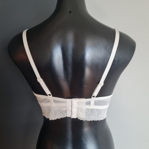 Women's size 14C 'BRAS N THINGS' Gorgeous white and nude rose lace bra - AS NEW - Picture 5 of 6