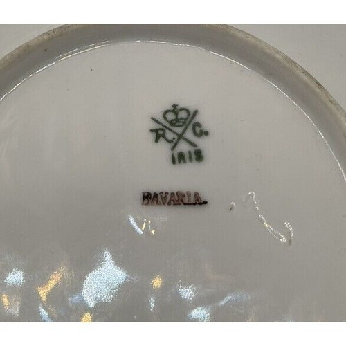 RC Rosenthal Plate Bavaria IRIS Floral Pink Fuchsia Gold 5” Antique Delicate - Picture 4 of 4