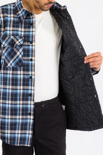 Camisa acolchada de franela forrada a cuadros para hombre EE. UU. - Imagen 33 de 42