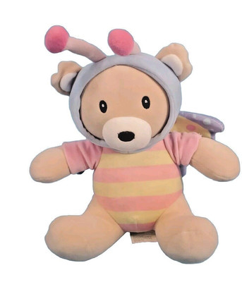Kaisiyang Plush  Bear with Butterfly Wings 11'' Soft Multicolor Sitting 