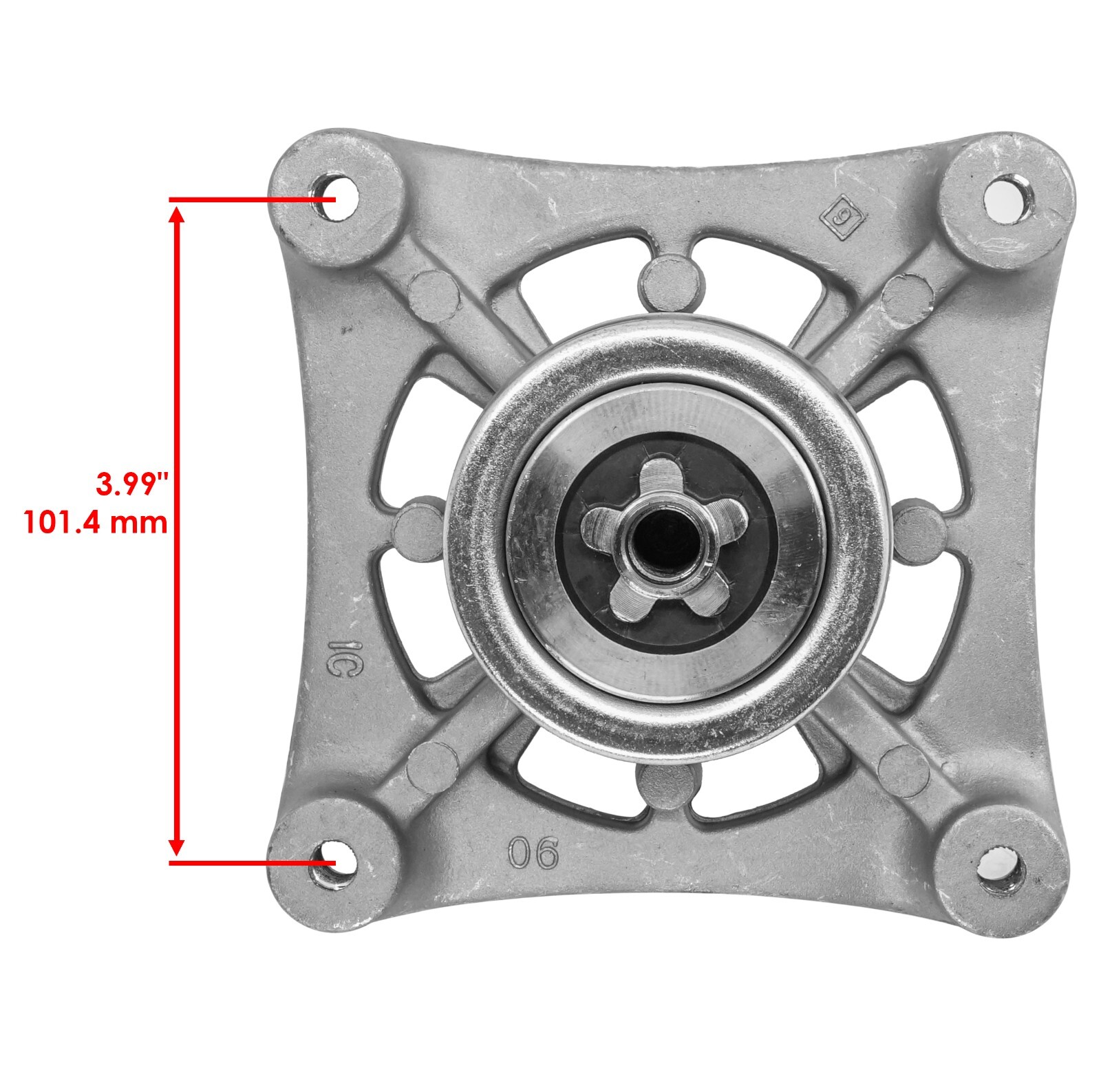 Caltric Spindle Assembly For Jonsered LT19 LT2119 LT2122 Z46R - 46/48 Deck Silver Aluminum