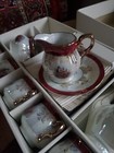 MTK Porcelain Coffee Set Por~Creamer Sugar  6 Cups & 6 Saucers-Japan — photo 5