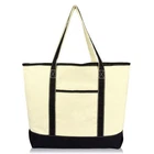 22" Extra Large Open Top Shopping Tote Grocery Bag with Outer Pocket