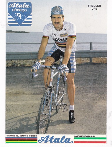 Ciclismo/cyclisme cartolina FREULER URS Atala Campione del Mondo anni '80  orig. | eBay