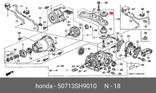 Genuine OE Support Assembly Suspension 50713SH9010 for Honda 50713-SH9010