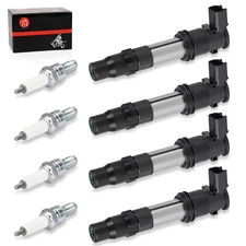 4PCS Stick Ignition Coil Iridium Spark Plug for Suzuki GSXR1000 GSXS1000 GSXS750