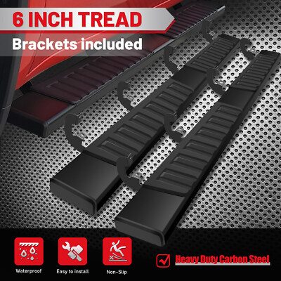 For 2019-2025 Silverado/Sierra Crew Cab 6'' Running Boards Side Step 8 Brackets H