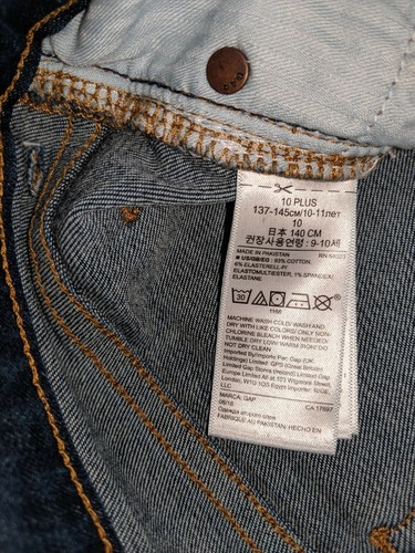 GAP DENIM GIRLS STRETCH SUPER SKINNY ADJUSTABLE WAIST BLUE JEANS (SIZE: 10 PLUS) - Picture 5 of 12