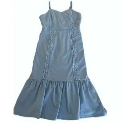 Mi Ami Francesca s Dress Size Small Baby Blue Lace Detail Adjustable Straps NWT