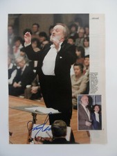 Kurt Masur Conductor signed 8x11 inch magazine-picture