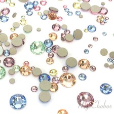 144 Mixed Sizes 2mm-6mm Swarovski 2058/2088 Flatback nail art BABY Colors