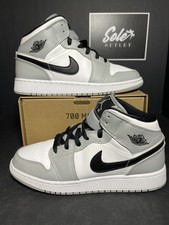 2020 Nike Air Jordan 1 Mid Light Smoke Grey (GS) 554725-092 Size 6.5y for  sale online | eBay