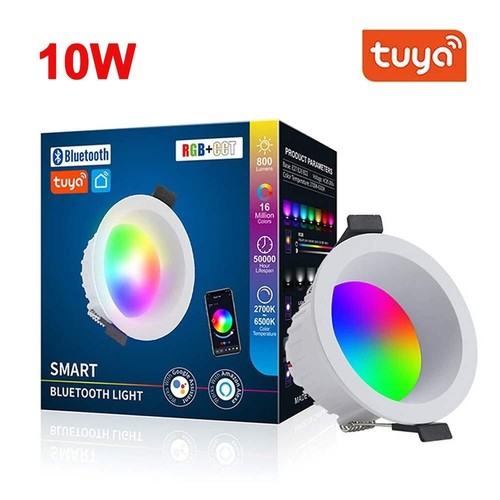 10W Tuya LED Downlight Bluetooth LED Ceiling Light Dimmable RGB Lamp Spotlights - Picture 42 of 89