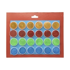 24pcs Mini Reflectors Red/Amber/Blue/Green Bikes New