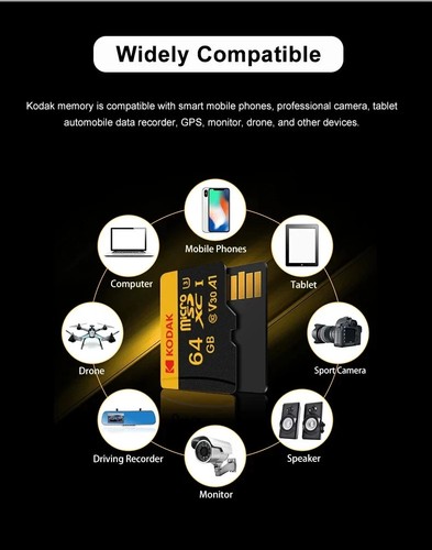 KODAK MICRO SD ⭐ 32/64/128/256 GB ⭐ TESTED ✅ Smartphone Switch OLED Memory Card - Zdjęcie 6 z 11