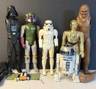 Vintage Star Wars 12” Figure Lot BOBA FETT R2-D2 C3PO STORMTROOPER 1979 Kenner